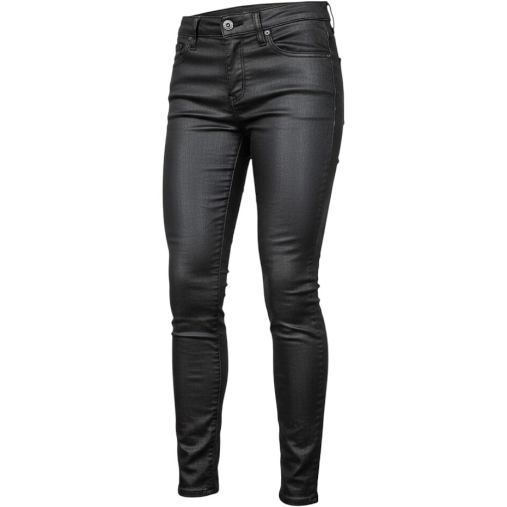 Y2K AFFLICTION Womens Raquel Skinny Jeans|28|Black Coated Sequin Cross Pockets